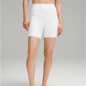 Lululemon white align biker shorts size 4 worn twice
